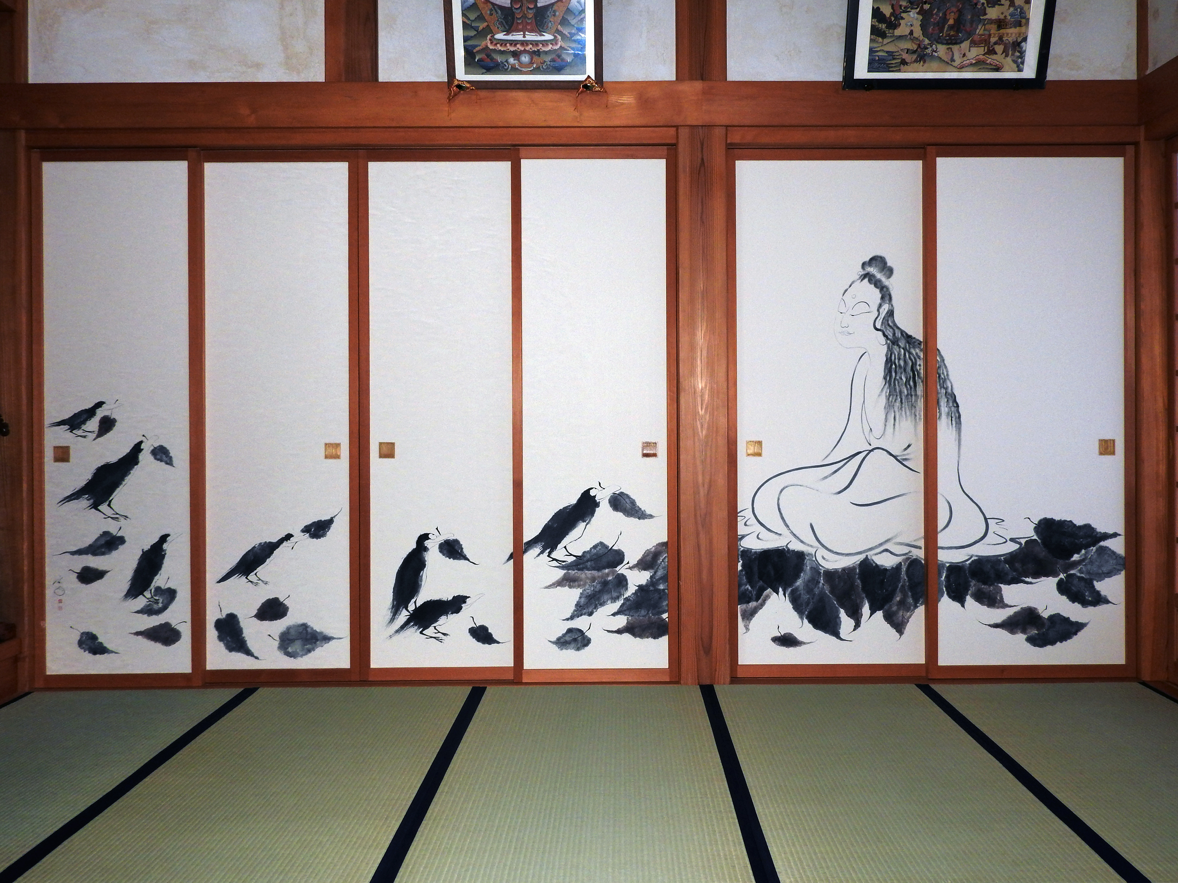 Kannon with the birds